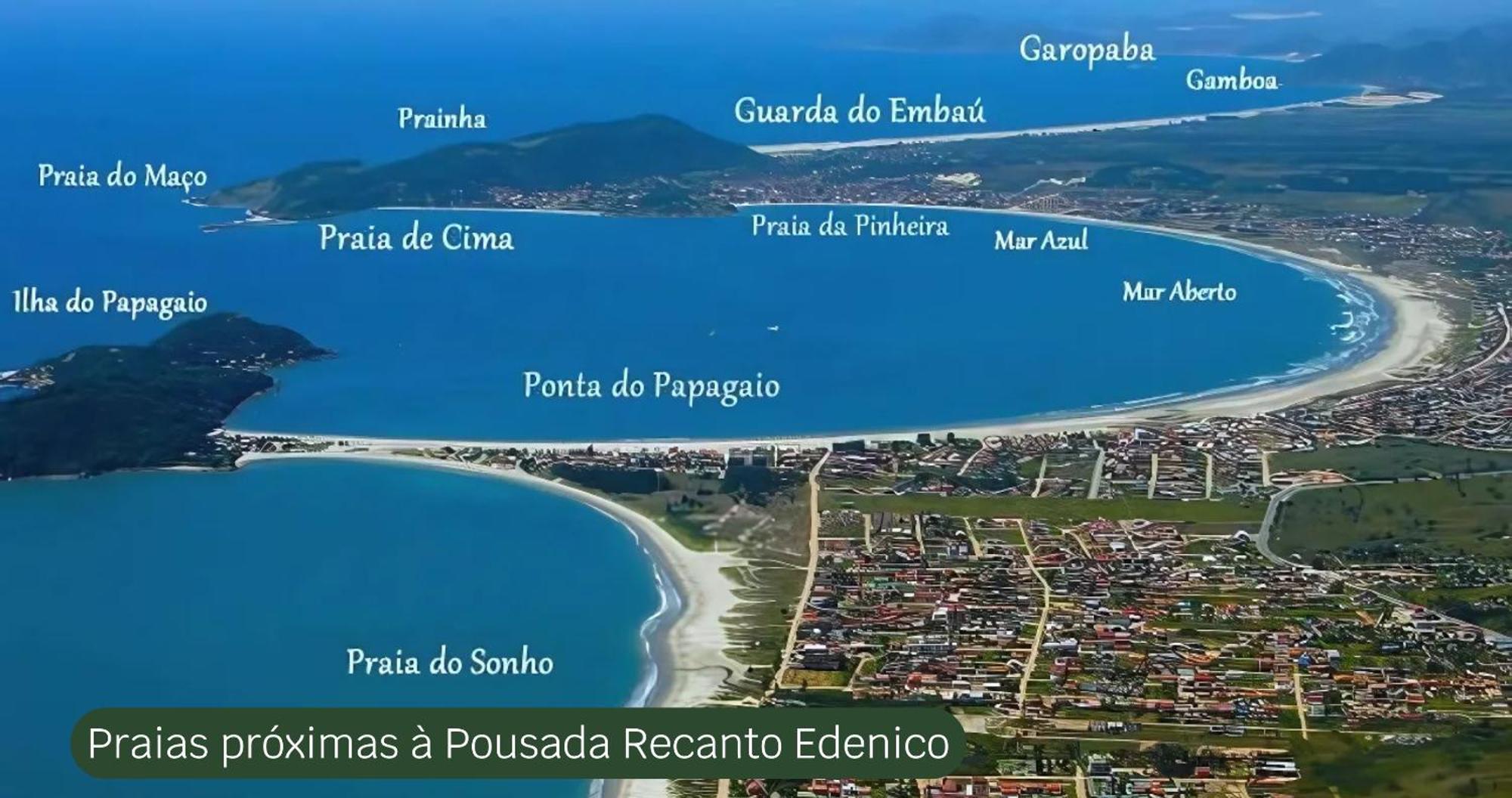 Pousada Recanto Edenico - A Beira Mar Da Praia Ponta Do Papagaio, Palhoca Sc מראה חיצוני תמונה